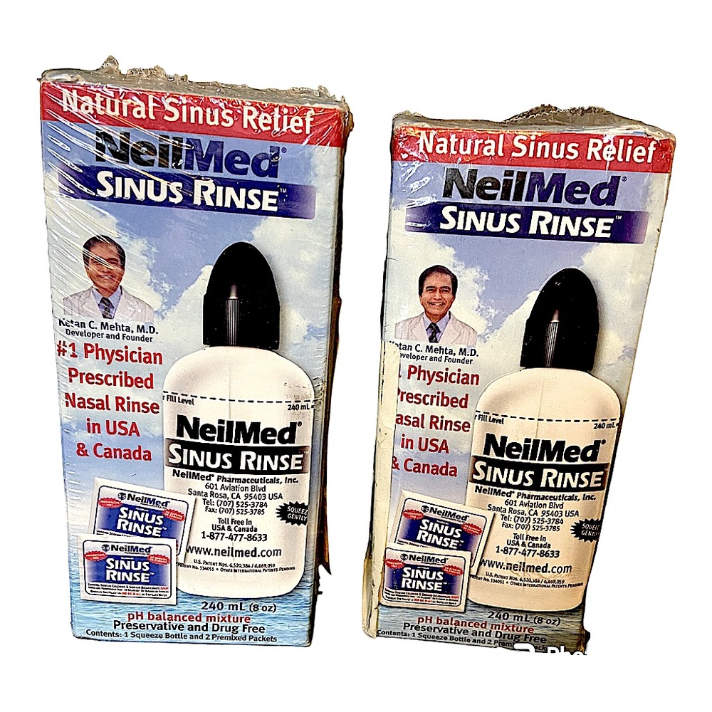 New in Packaging NeilMed Sinus Rinse Starter Kits 2 Packs! Natural Sinus Relief